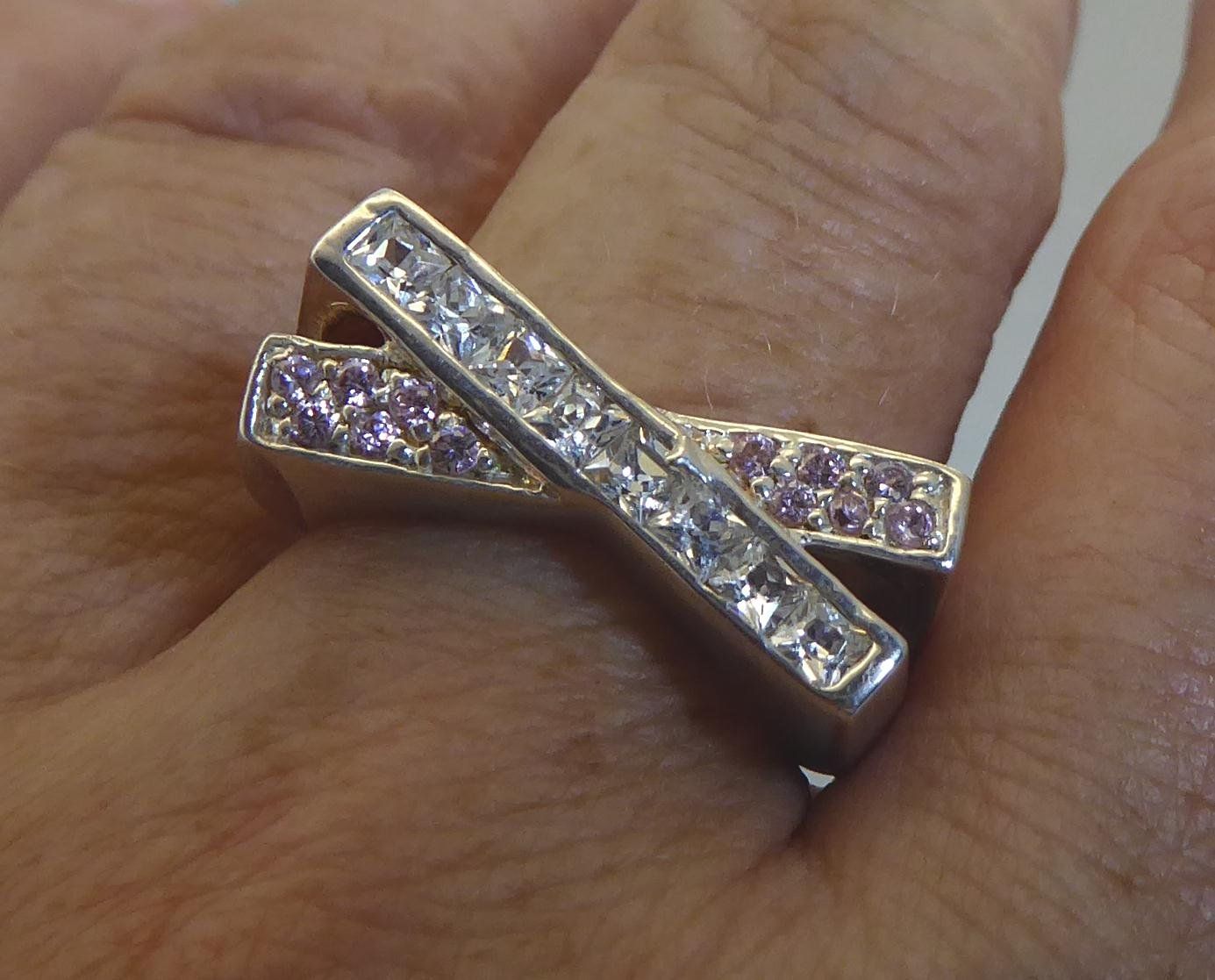 Ringe: Ring 925 Silber mit synthetischen Steinchen – Gebraucht aus Muri AG von Lineli2020