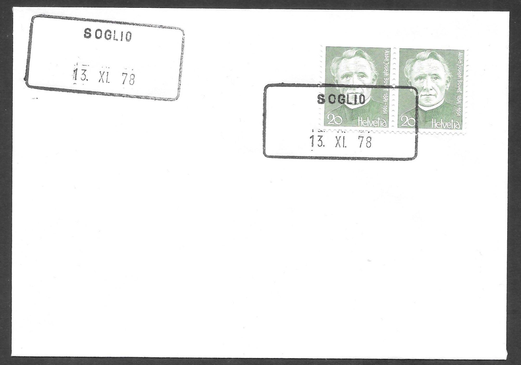 Tous les timbres: GR Brief Aushilfsstempel SOGLIO 13.XI.78 – Neuf (Voir description) à Olten par clotaldi