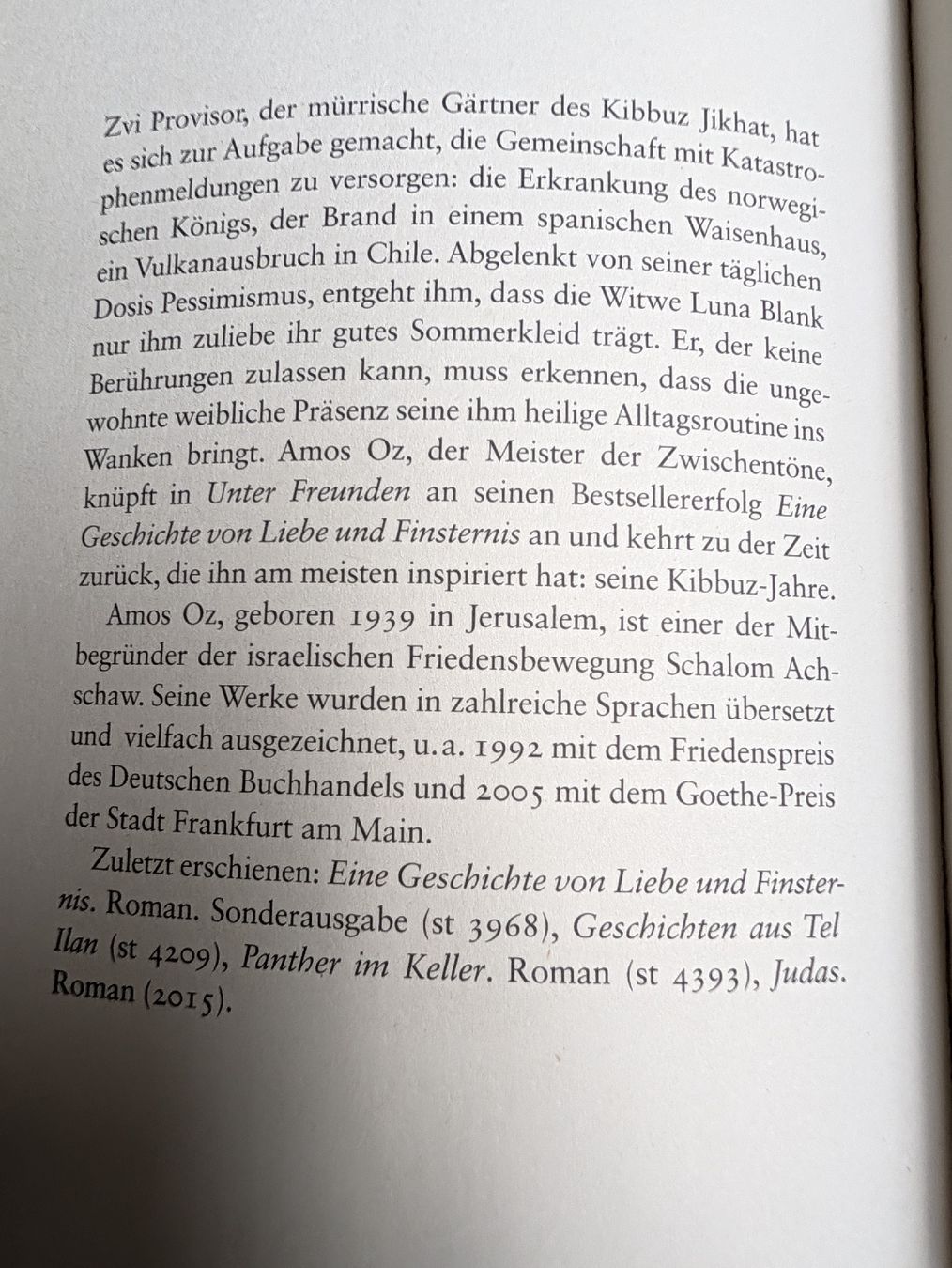 Libri: Unter Freunden - Amos Oz – Usato da Oberwil-Lieli venduto da stefim 2