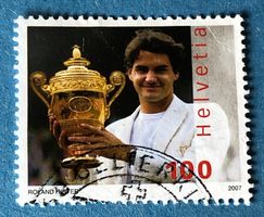 Nr.1229 GESTEMPELT Roger Federer 2007   