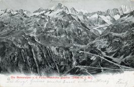 Furka-Passhöhe  VS  -   Blick auf Berneralpen    um  1 9 1 7