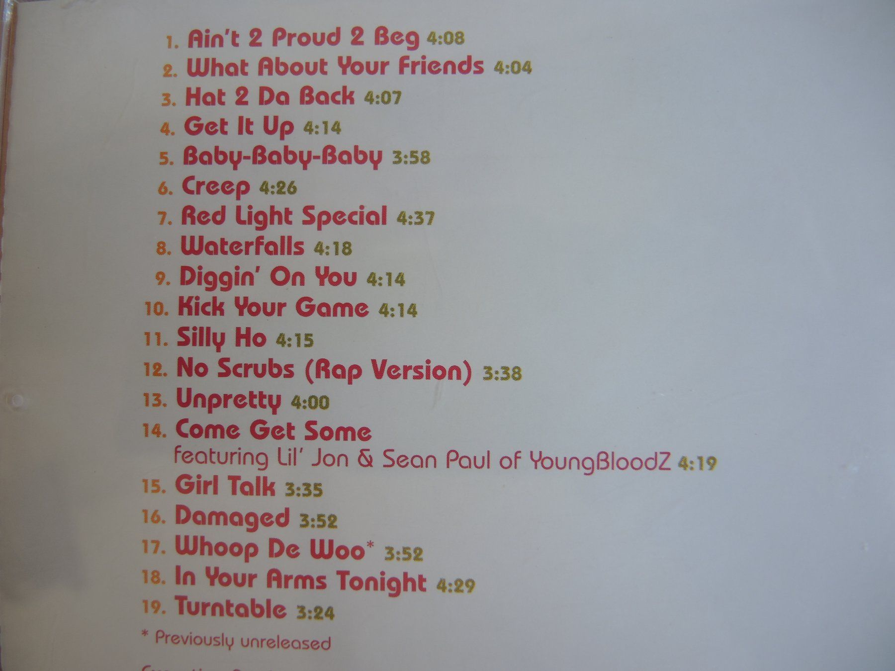 CD: CD - TLC - now & forever - the hits – Usato da Rorschach venduto da maeck8 2