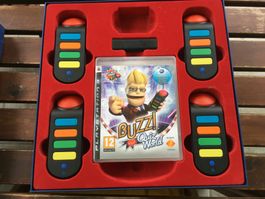 Buzz! Quiz World-Set PS3 4x Buzz Controller in Box