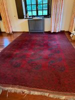 Grosser handgeknüpfter Orientteppich in Rot – Wollteppich