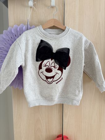 Mädchen Pullover Disney Minnie Maus Zara Grau Grösse 98