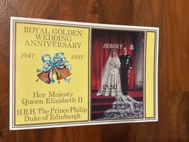 Jersey Briefmarke: Golden Hochzeit Elizabeth & Philip 1997