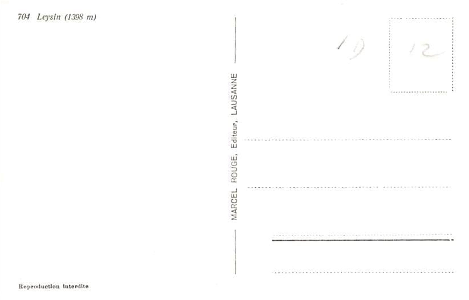 Cartoline postali: Leysin – Usato da Ottikon b.Kemptth. venduto da Neptun1974 1
