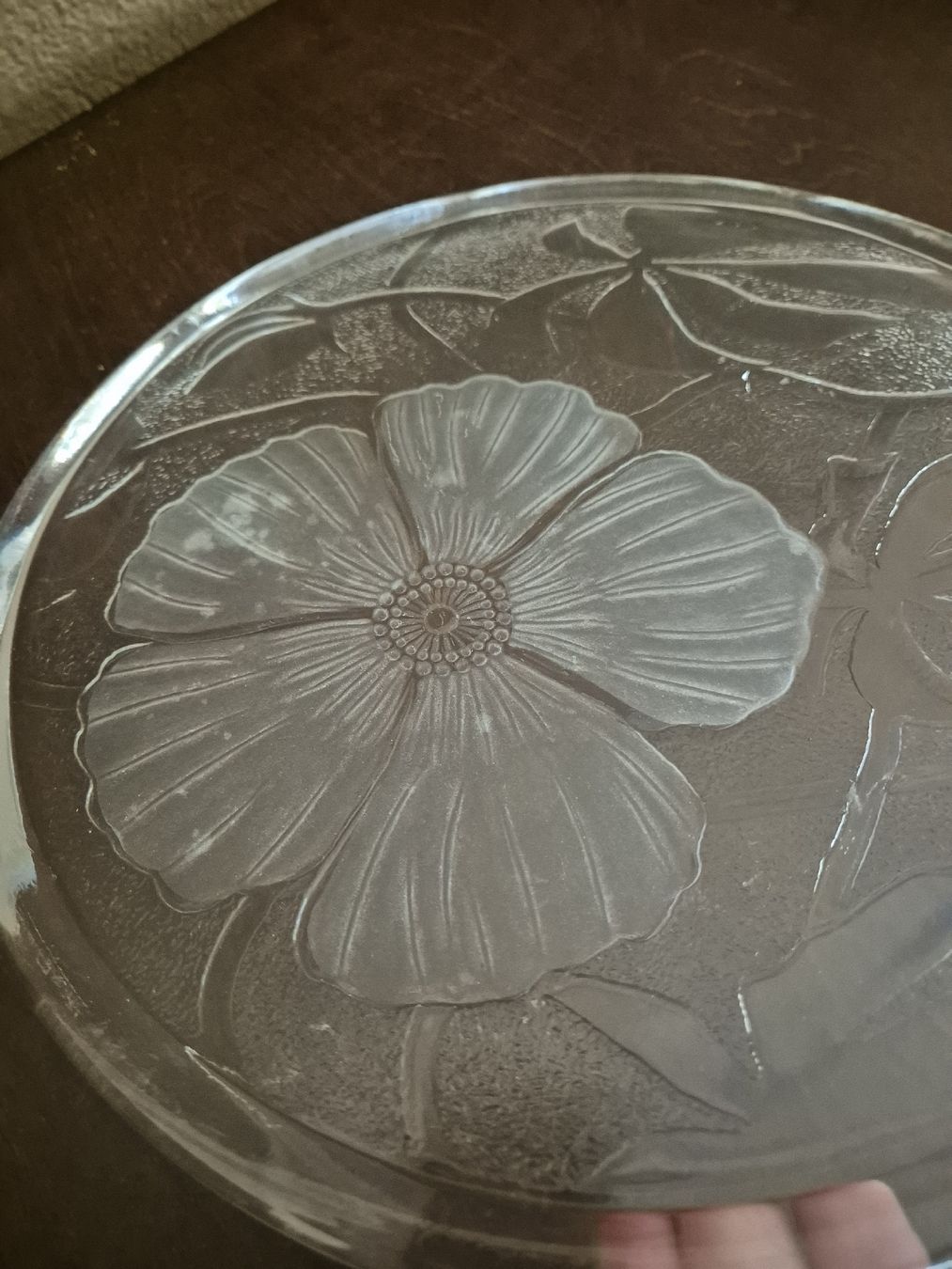 Servierplatten: Glasplatte, Tortenplatte mit Blumenmuster – Gebraucht aus Eschlikon TG von zuzanka80 6