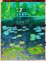 Monet's water lilies style