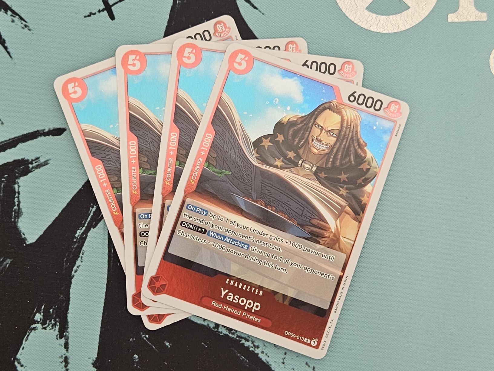 Bandai Sammelbilder & Trading cards: 4x One Piece TCG - Yasopp EN – Neu (gemäss Beschreibung) aus Safnern von wil_z6qf