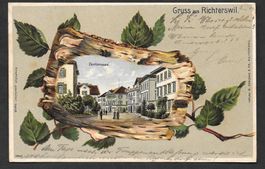 Richterswil Lithografie Dorfstrasse