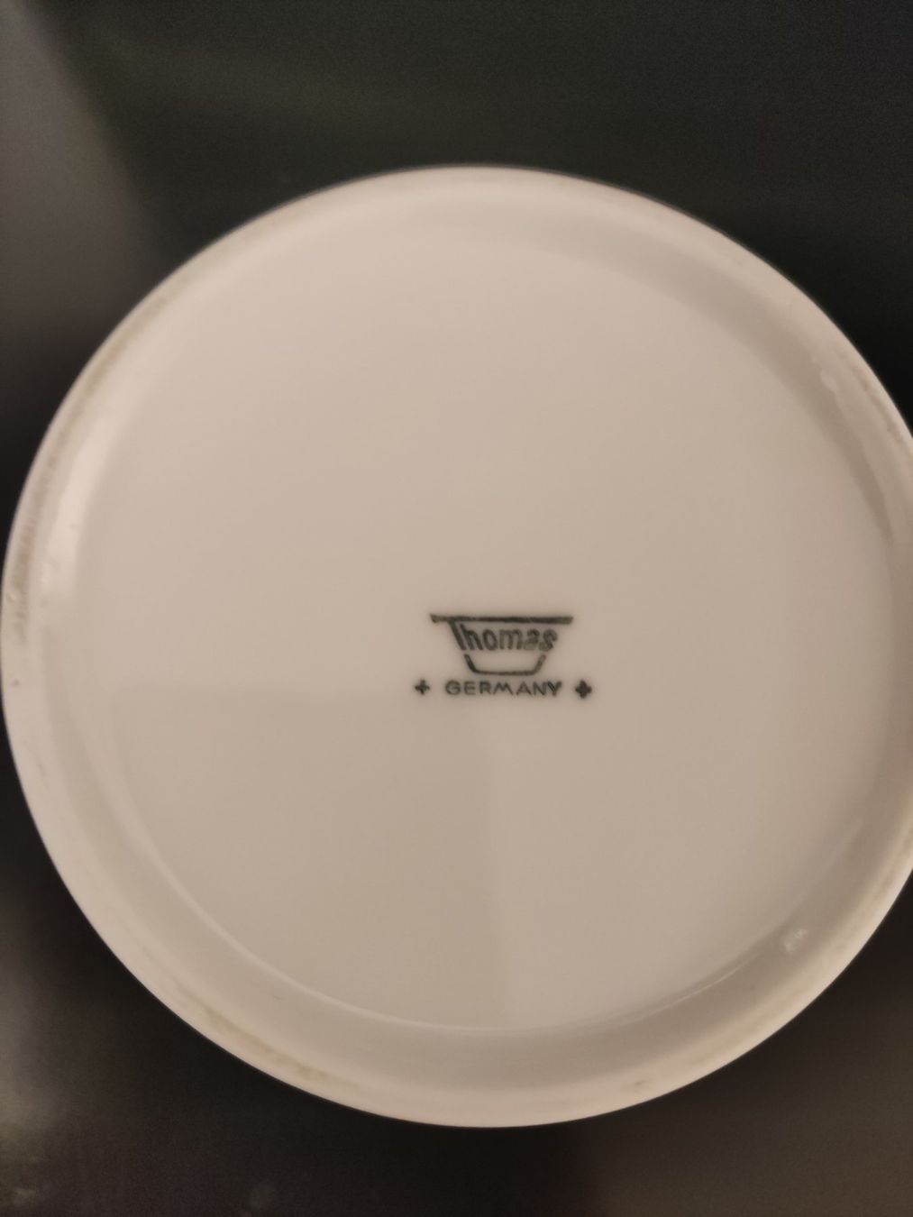 Thomas Zuckerdosen: Thomas Vintage Dose mit Deckel weiss mit Silberrand – Gebraucht aus Solothurn von Csw1 2