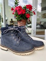 Blaue Damen-Schnürstiefelette von Esprit 37/38