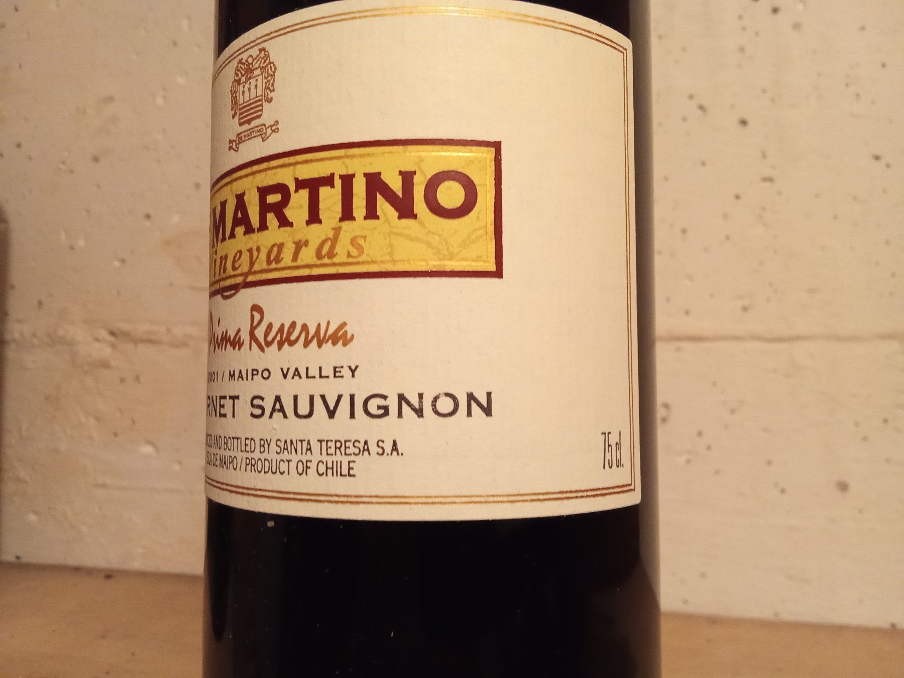 Wein: Cabernet Sauvignon 1a Riserva 2001/De Martino/Maipo Valley – Neu und originalverpackt aus Bilten von Bora3 5