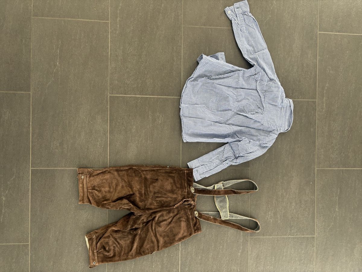Pantaloni: Kinder Lederhose Hemd Gr 110 – Usato da Waldkirch venduto da bobby205 1