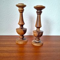 2 bougeoirs en olivier
