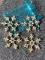4 Stk.Schneestern, Baumschmuck, Weihnachtsdeko handgemacht