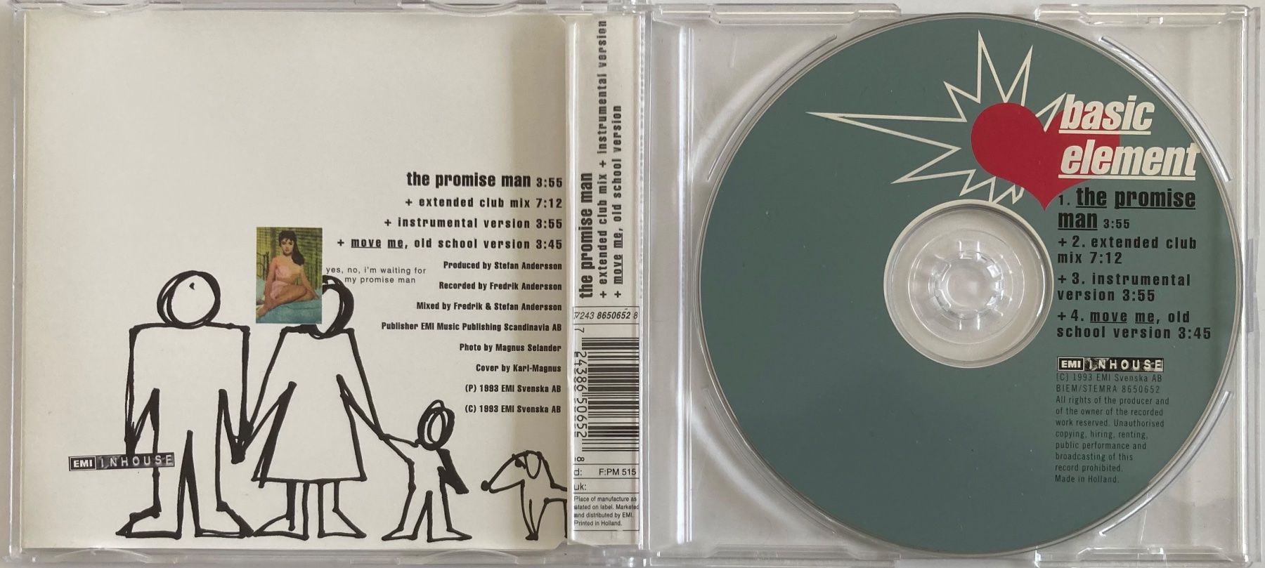 CD: BASIC ELEMENT - THE PROMISE MAN + CLUBMIX – Usato da Poliez-Pittet venduto da Newtown-Records 1