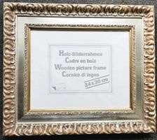 🖼️ Vintage Holz Bilderrahmen Gold 24x30 Barock Antik  🖼️💫