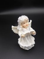 Engel weiss mit silberfarbigen Akzenten, neu (1 od. 2 Stck.)