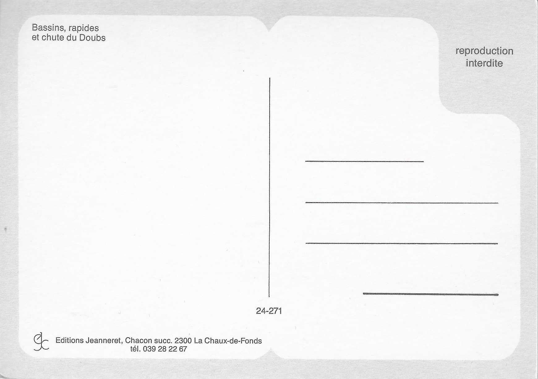 Cartoline postali: Bassins,rapides et chute du Doubs JU – Nuovo (secondo la descrizione) da Rothrist venduto da Stranglehold 1
