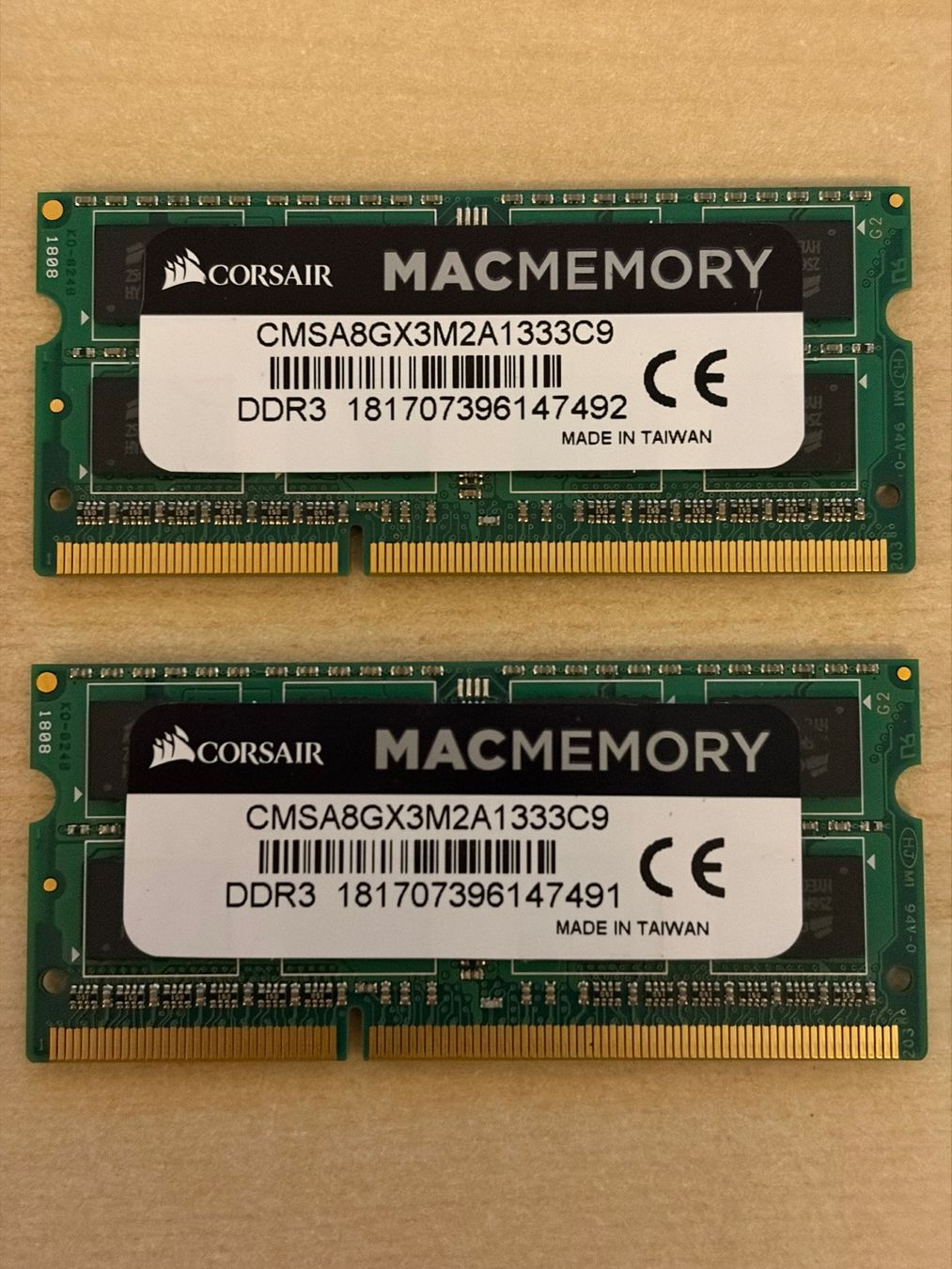 Corsair Memoria / RAM: RAM 2x 4GB, Arbeitsspeicher – Usato da Widnau venduto da nele02