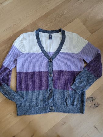 Damen Strickjacke Multiblu, gestreift Gr. 42, gut erhalten