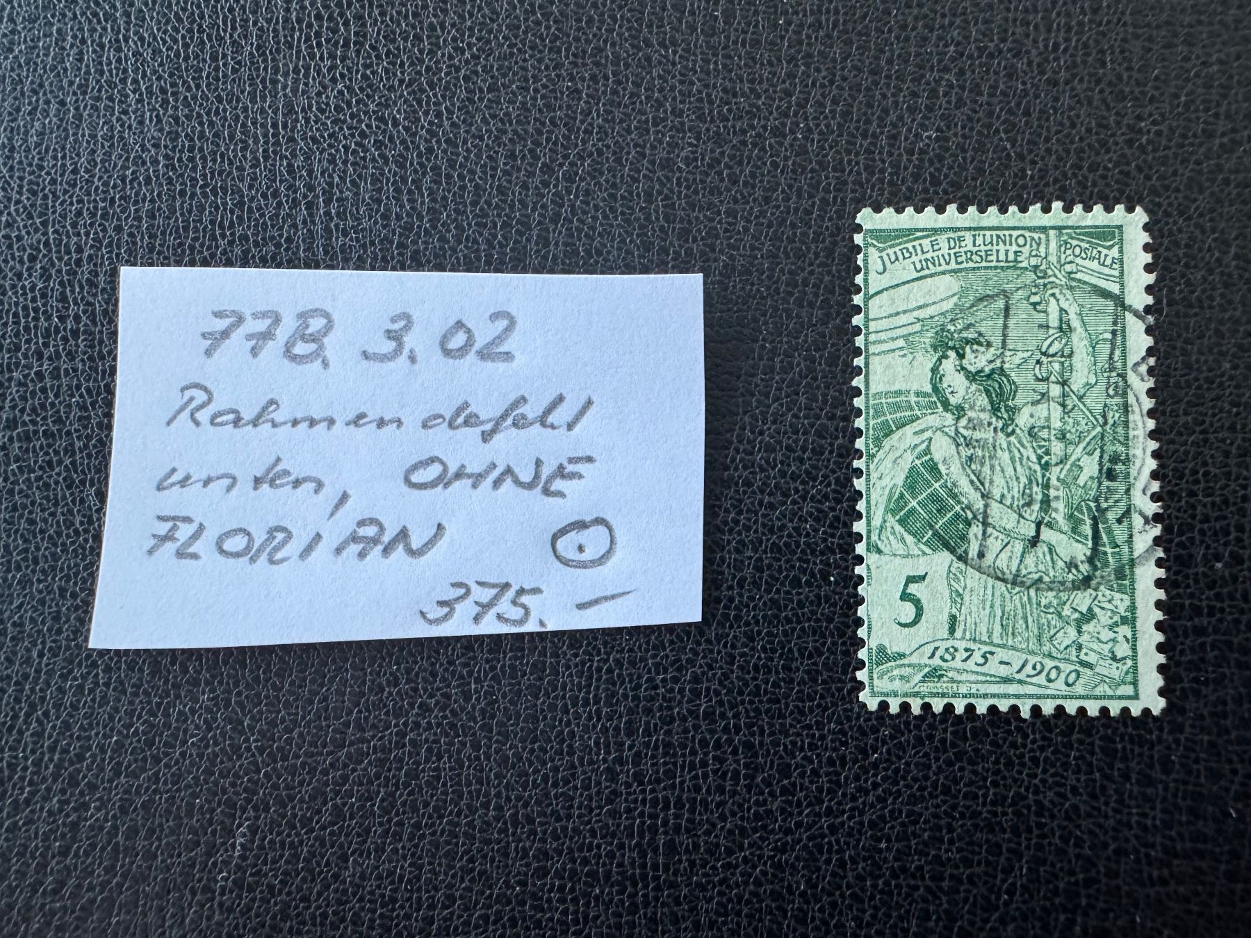 Tutti i francobolli: UPU 1900, Nr. 77B.3.02, gestempelt – Usato da Stallikon venduto da HILDECH1 1