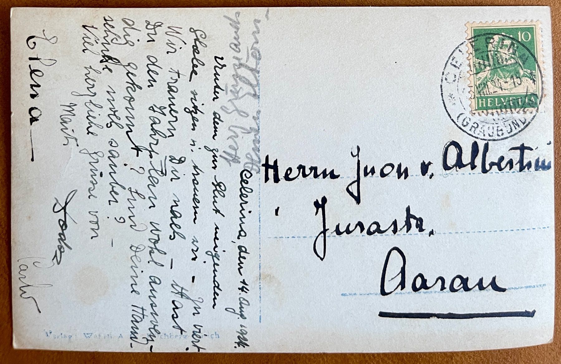 Cartoline postali: CELERINA - 1924 – Usato da Lutry venduto da Ediego 1
