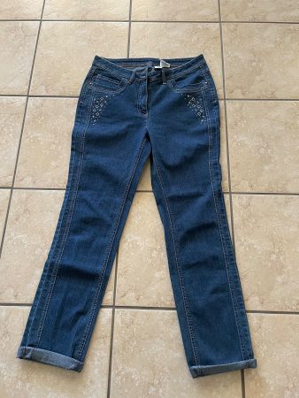 Damen Jeans blau mit Strasssteinen guter Zustand