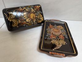 Keramik, Butterplatte mit Deckel, Heimberg.