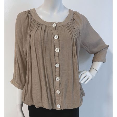 Top Oberteil  CHLOE Designer Gr. S taupe beige VINTAGE