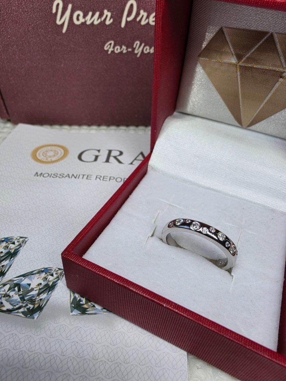 Bagues: Bague argent avec diamants de moissanite certifiés GRA – Neuf avec emballage d'origine à Reconvilier par Tsma67 9