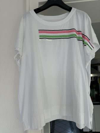 Marc Cain Baumwoll-T-Shirt Muster-Mix 42 Mit Pailletten