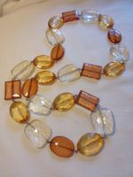 Vintage Statement-Kette mit grossen Plexiglas Perlen ca1975