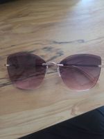 Sonnenbrille Damen randlos pink verspiegelt guter Zustand