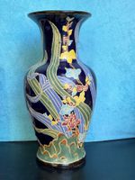 1970s Large Ceramic Vase with Colorful floral motifs