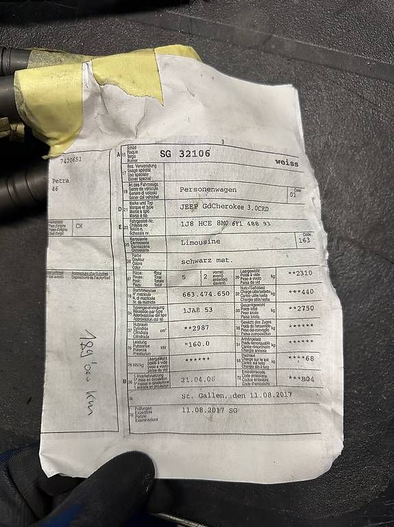 Tutti pezzi di ricambio auto: Jeep Gr Cheroke Injektoren  – Usato da Willisau venduto da JN1984 1