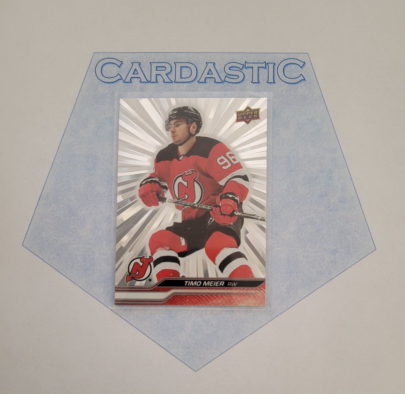 NHL Carte collezionabili: Timo Meier NHL 2023-24 Upper Deck Outburst – Usato da Laufen venduto da Cardastic