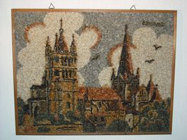 Tableau d'art en cailloux