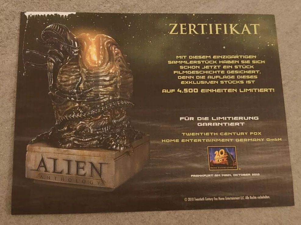 Tutti i DVDs: Alien Anthology - Limited Egg Edition Blu-ray – Nuovo (secondo la descrizione) da Laufen venduto da ric_9vmm 5