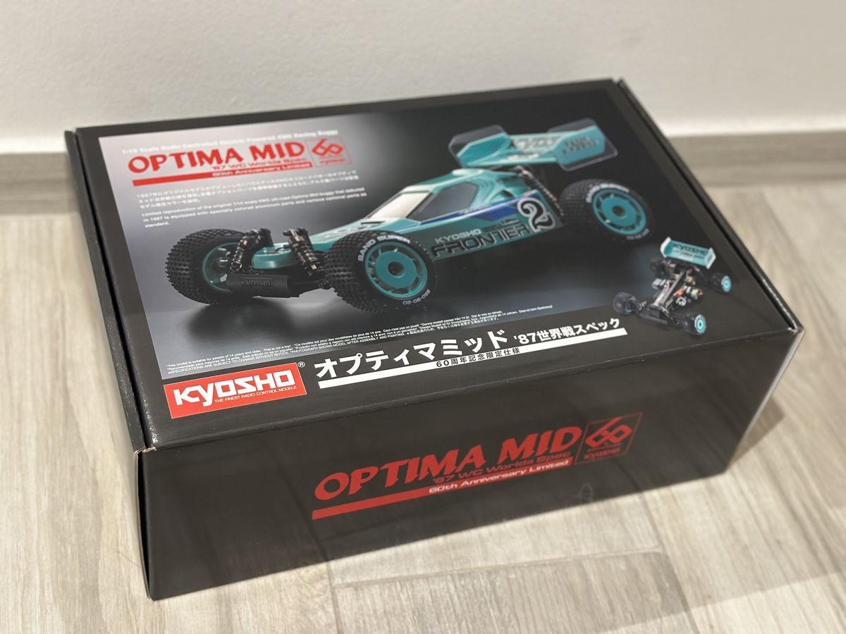 Kyosho Modellismo RC: Kyosho Optima Mid 60th anniversary – Nuovo e nell'imballaggio originale da Spreitenbach venduto da alishaesseiva 1
