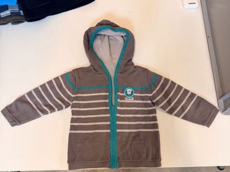 Obaïbi Baby Kapuzenjacke wendbar, gestreift Koala (18 M)