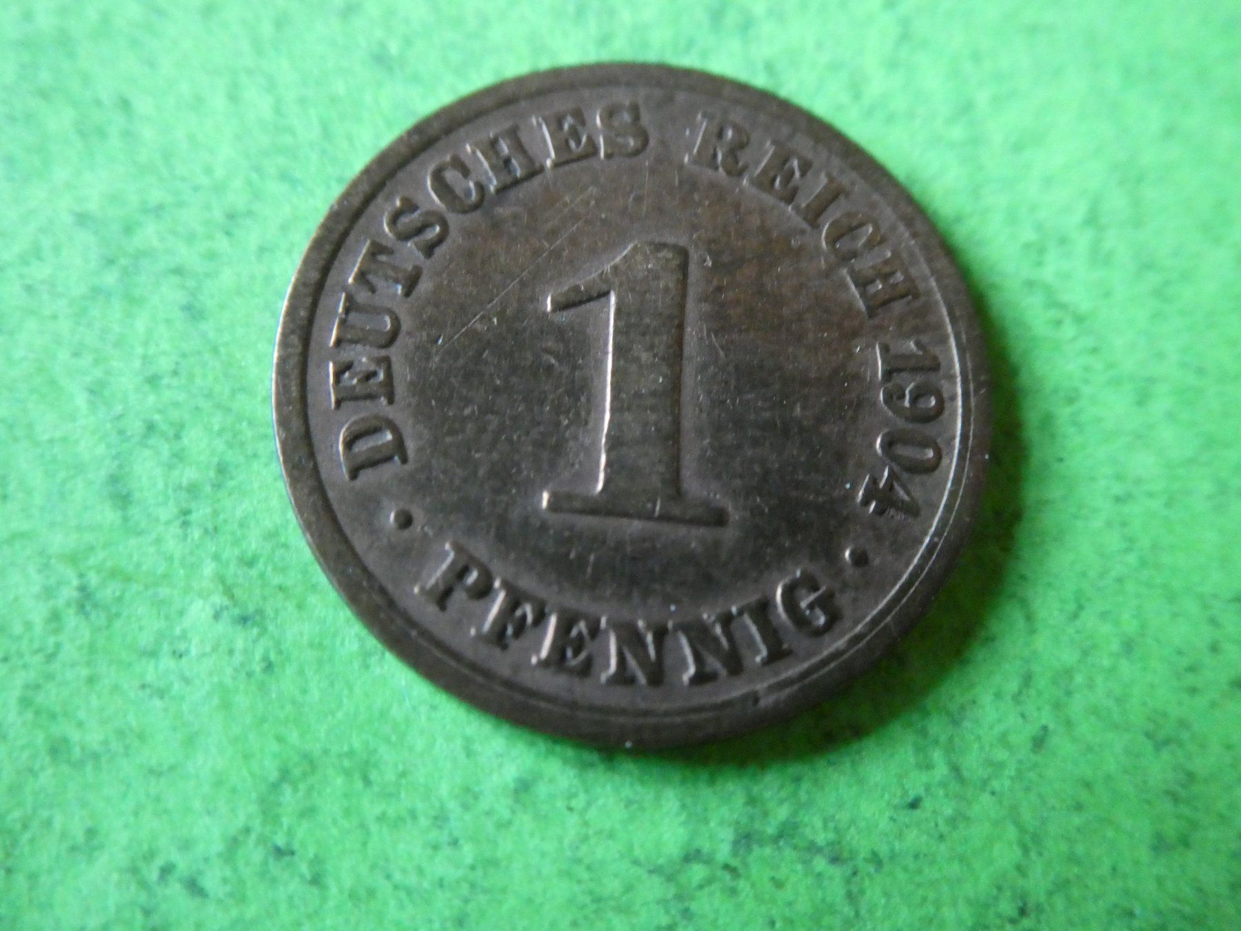 Tutti le monete: Dt. Reich 1904 A, 1 Pfennig – Usato da Hinterforst venduto da Rohusri