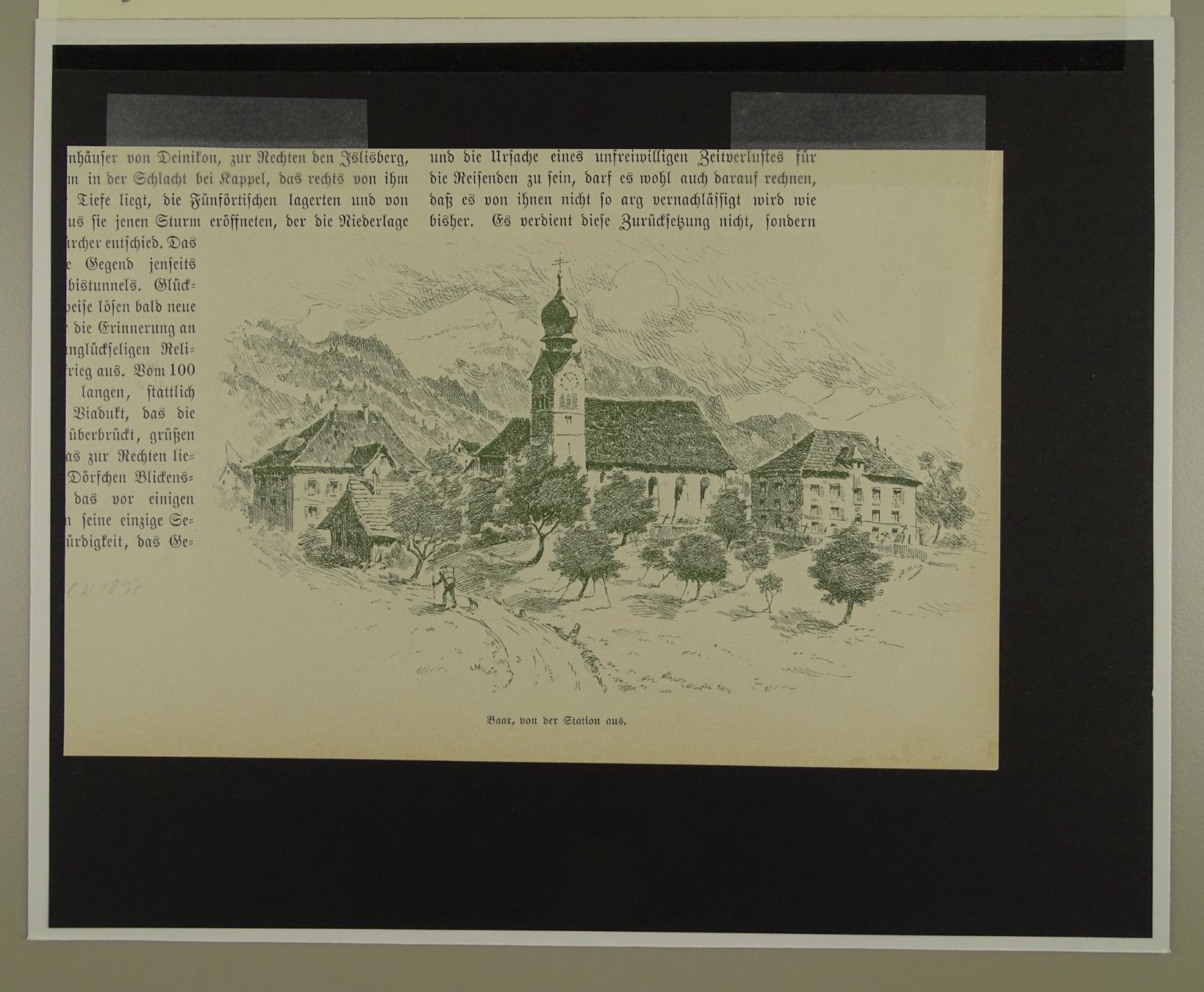 Incisioni: BAAR KANTON ZUG, ZINKÄTZUNG 1897 – Usato da Grüningen venduto da Kartensammler 3