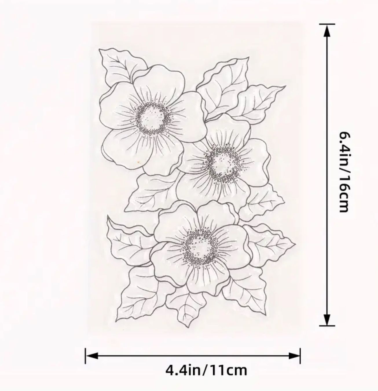 Stempel: Vintage Blumenmuster - Silikonstempel 11x16cm – Neu und originalverpackt aus Frenkendorf von jazzplatten