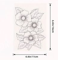 Vintage Blumenmuster - Silikonstempel 11x16cm