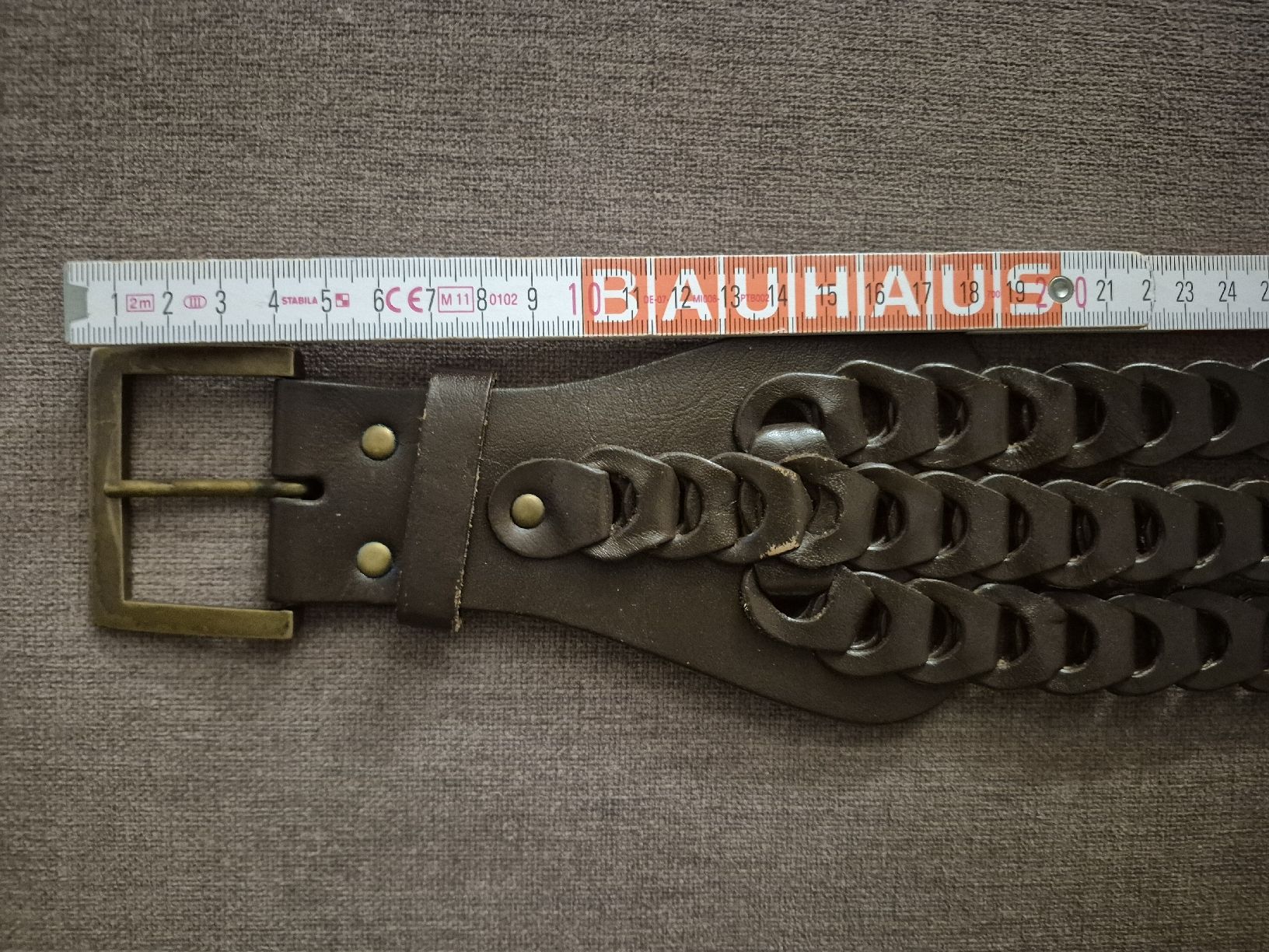 Cinture: Brauner Vintage-Ledergürtel, Grösse L – Usato da Thun venduto da Reb80 3