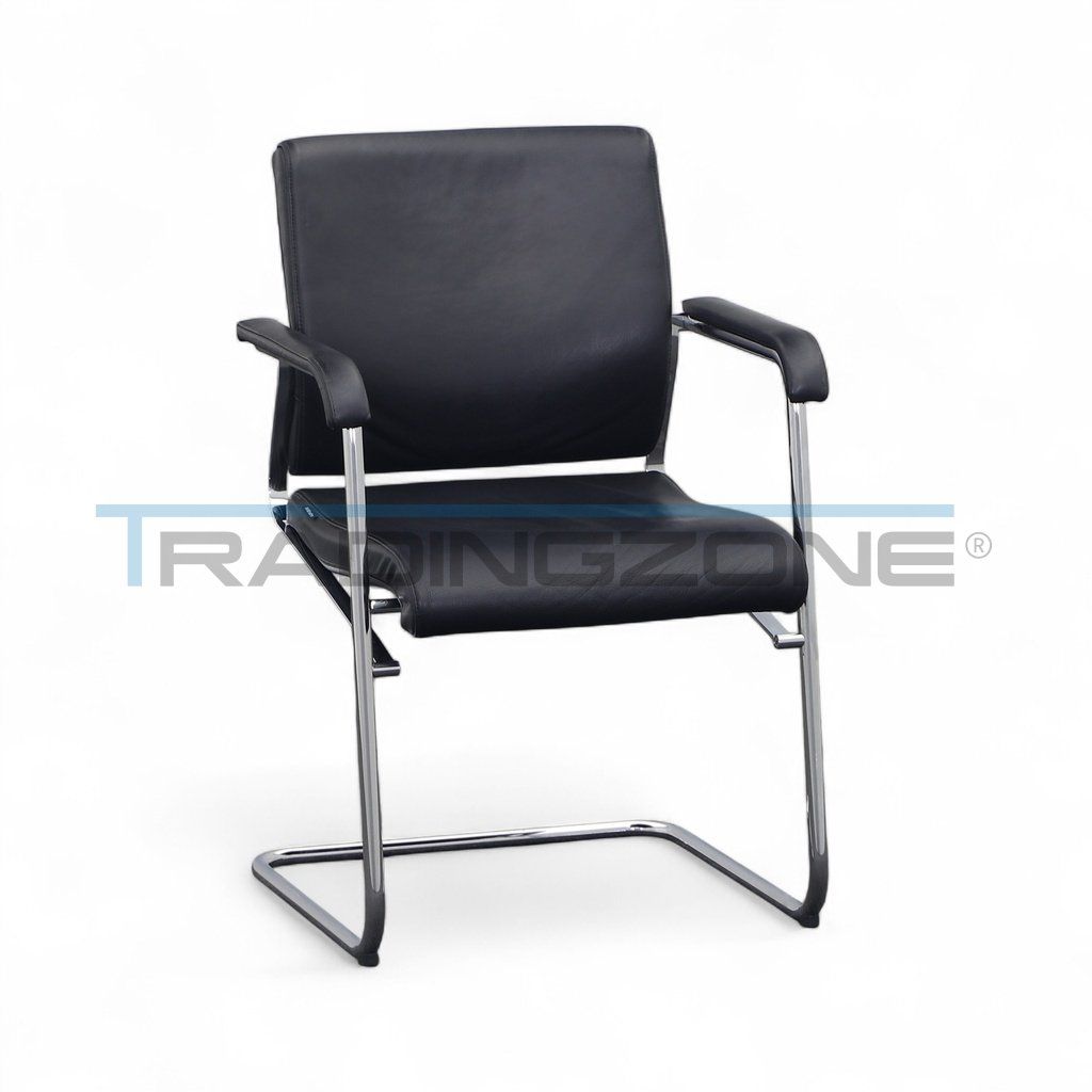 Chaises: Wilkhahn Sito Leder-Freischwinger Schwarz – D'occasion à Regensdorf par Tradingzone