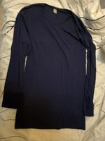 T-shirt manches longues bleu marine, taille L
